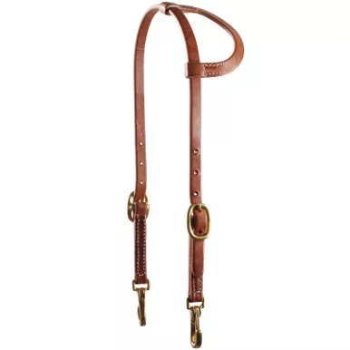 PROFESSIONAL'S CHOICE Universal Harness Leather Single Ear Snap Cheek Headstall (5033BHL)