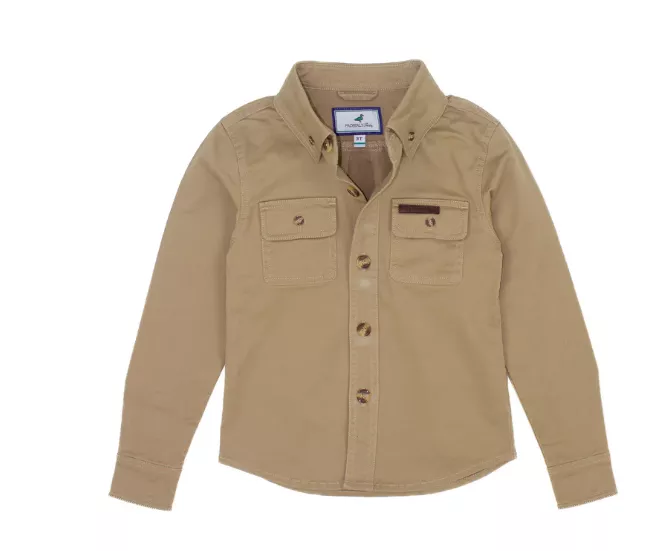 Properly Tied Boys Harvest Workshirt – Camel #LDW4004