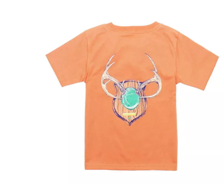 Properly Tied Toddler Boys SS Antler Mount Tee – Mango #LDG1157