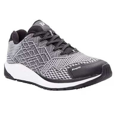 PROPET Men’s Propet One Black/Silver Athletic Shoes (MAA102M-BSV)