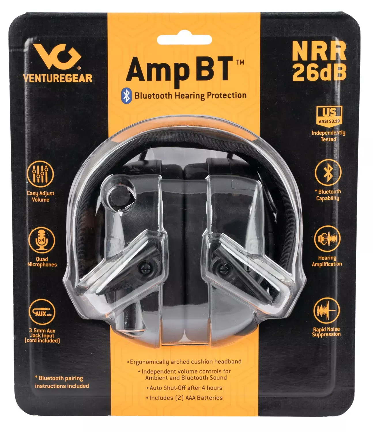 PyramexVenture Gear AMP Muff with Bluetooth 26 dB Over the Head