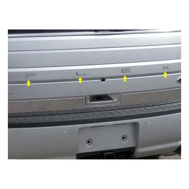 QAA 4-Piece Stainless Steel FLEX Tailgate Letter Insert Fits Ford Flex 2014-2019 (SGR53340)