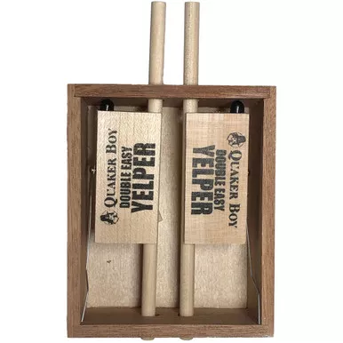 Quaker Boy 13606 Double Easy Yelper Push Button Turkey Call, Wood