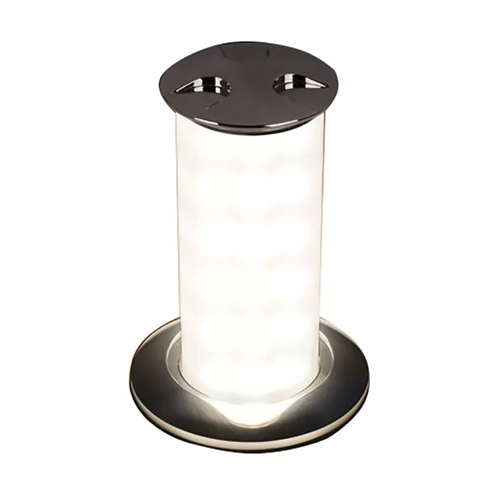 Quick Secret 6W Retractable Lamp w/Automatic Switch IP66 Mirrored Chrome Finish – Warm White LED – FASP1572X12CD00