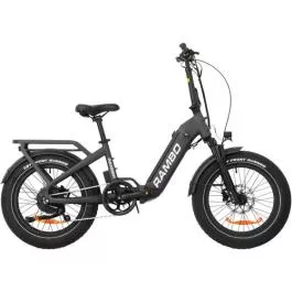 Rambo Ranger Folding E-Bike - Matte Black