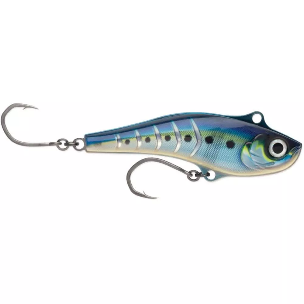 Rapala Sarda 22 – Blue Sardine Saltwater Trolling Lure with VMC TechSet Hooks – SD22BSRD