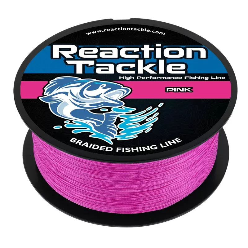 Reaction Tackle Braided Fishing Line – Pink