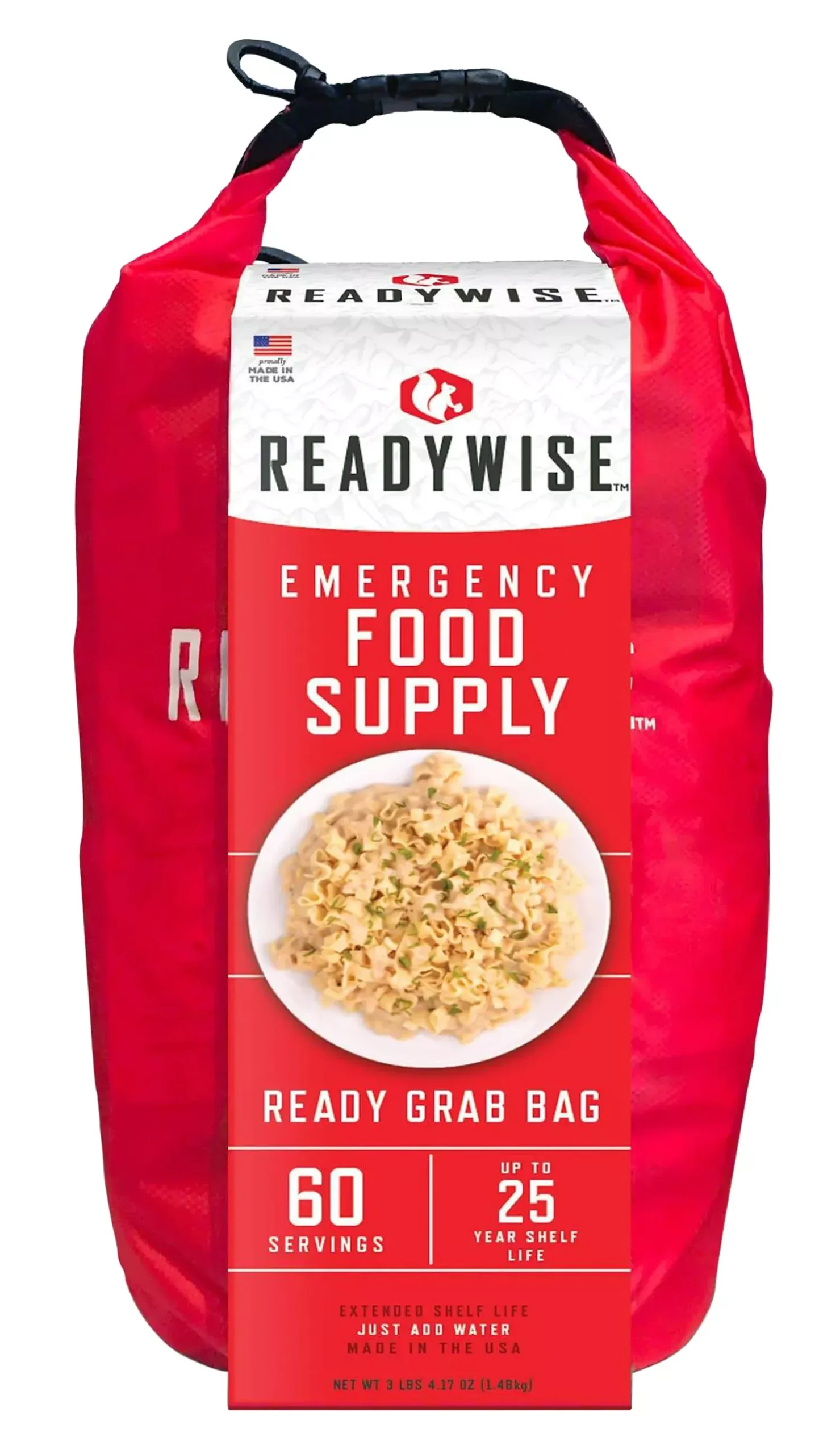 ReadyWise 7 Day Emergency Supply 60 Serving w/Dry Bag Includes 15 Four Serving Pouches RW01641