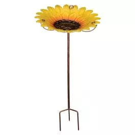 Regal Art & Gift Birdbath/Feeder Stake – Sunflower