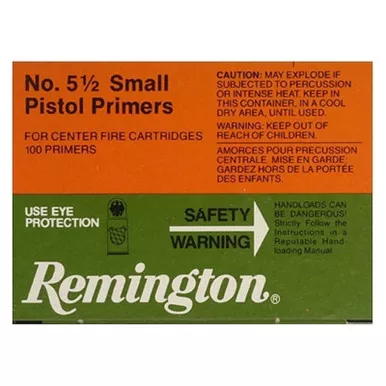 Remington No. 5-1/2 Small Pistol Primers 100 CT