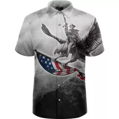 RETRO RIFLE Ol' Americana Button Down SS Shirt (20225581)