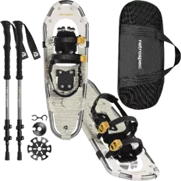 Retrospec Drifter Snowshoe Bundle With Trekking Poles