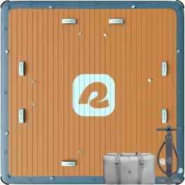 Retrospec Siesta Dock Inflatable Platform 7' - Atlantic Blue