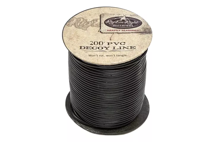 Rig Em Right PVC Decoy Line 200′ Spool Black #1001