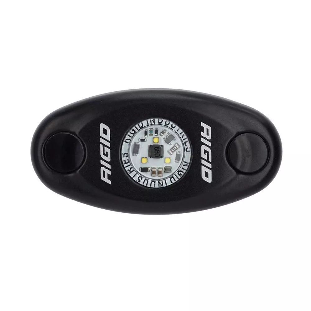 RIGID Industries A-Series Black High Power LED Light Single – Amber – 480333