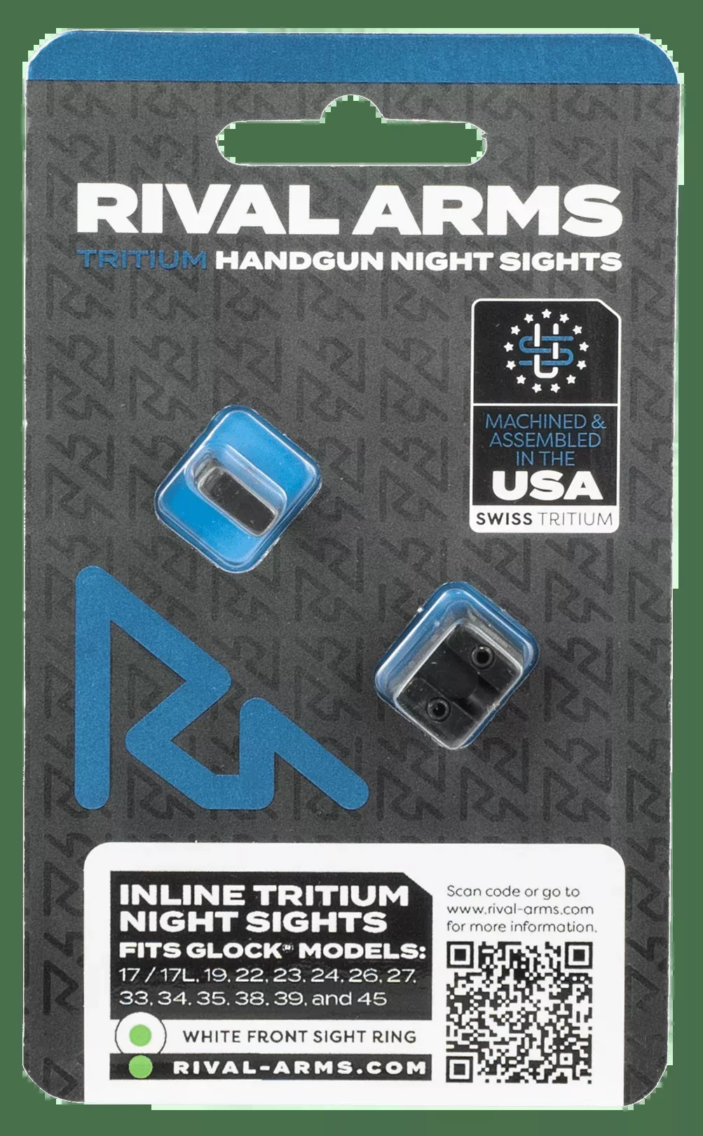 Rival Arms In-line, Rival Ra4b231gRa Trit Glock Mos Low Inln Wht