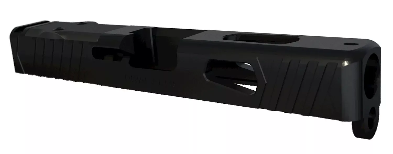 Rival Arms Precision Slide A1 with Docter Cut Black QPQ Case Hardened 17-4 Stainless Steel for Glock 19 Gen3