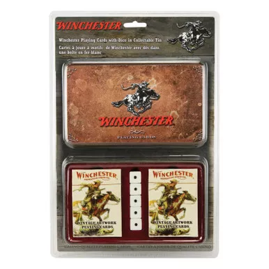 Rivers Edge Playing Cards And Dice In Tin -Winchester