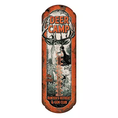 Rivers Edge Tin Thermometer - Deer Camp