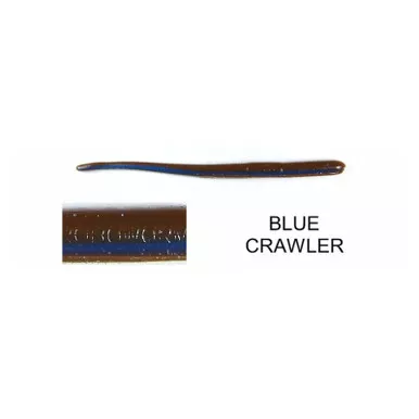 Roboworm Straight Tail Worm Soft Plastic Worm 8 pack Blue Crawler 6"