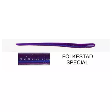 Roboworm Straight Tail Worm Soft Plastic Worm 8 pack Folkestad Special 6"