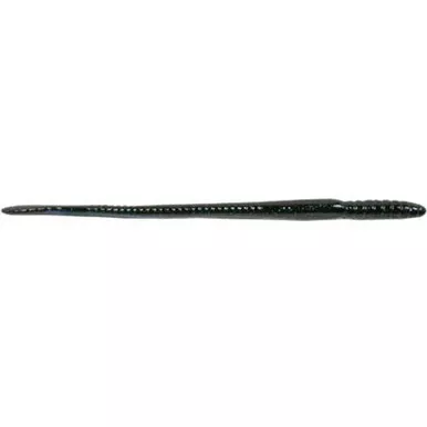 Roboworm Straight Tail Worm Soft Plastic Worm 8 pack Midnight 7"