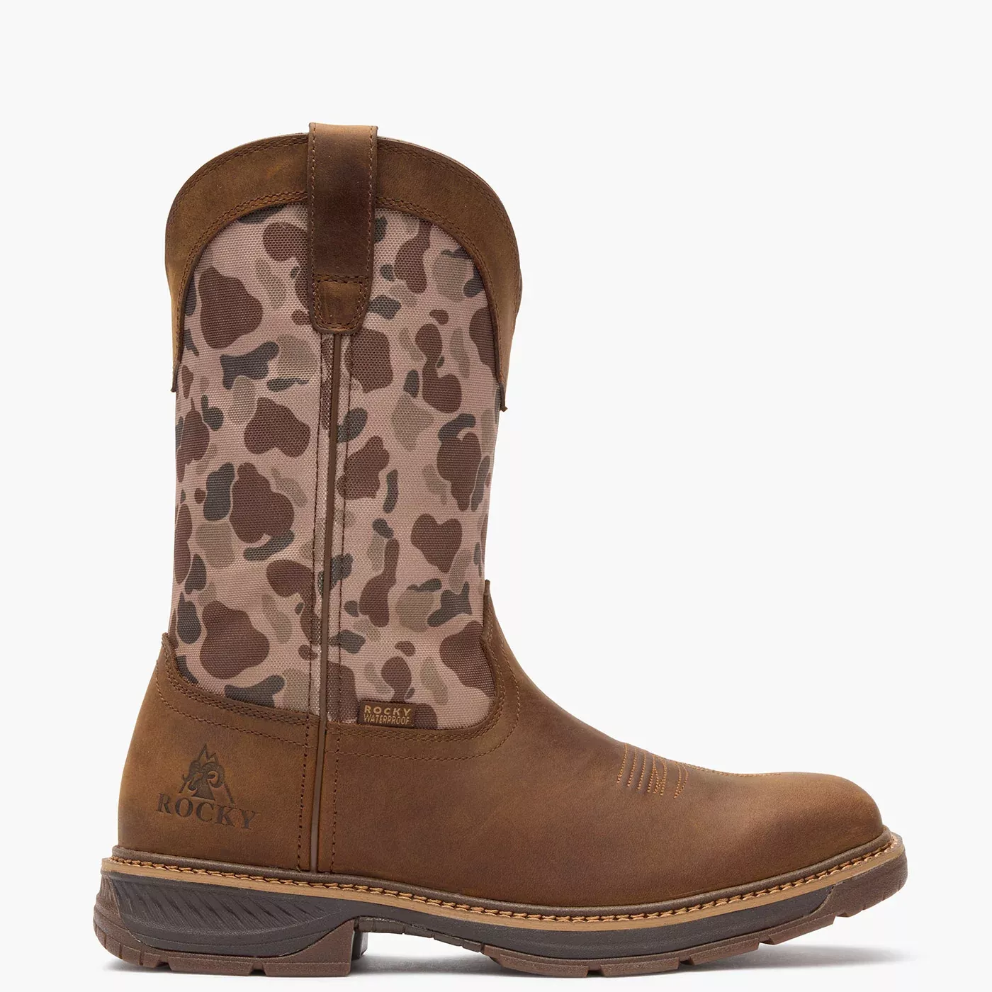 Rocky Ride LTE 11″ Waterproof Western Boot – Full-Grain Leather