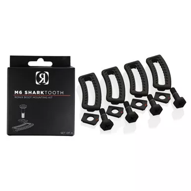 RONIX M6 SharkTooth Set of 4 Black Boot Hardware (219002)