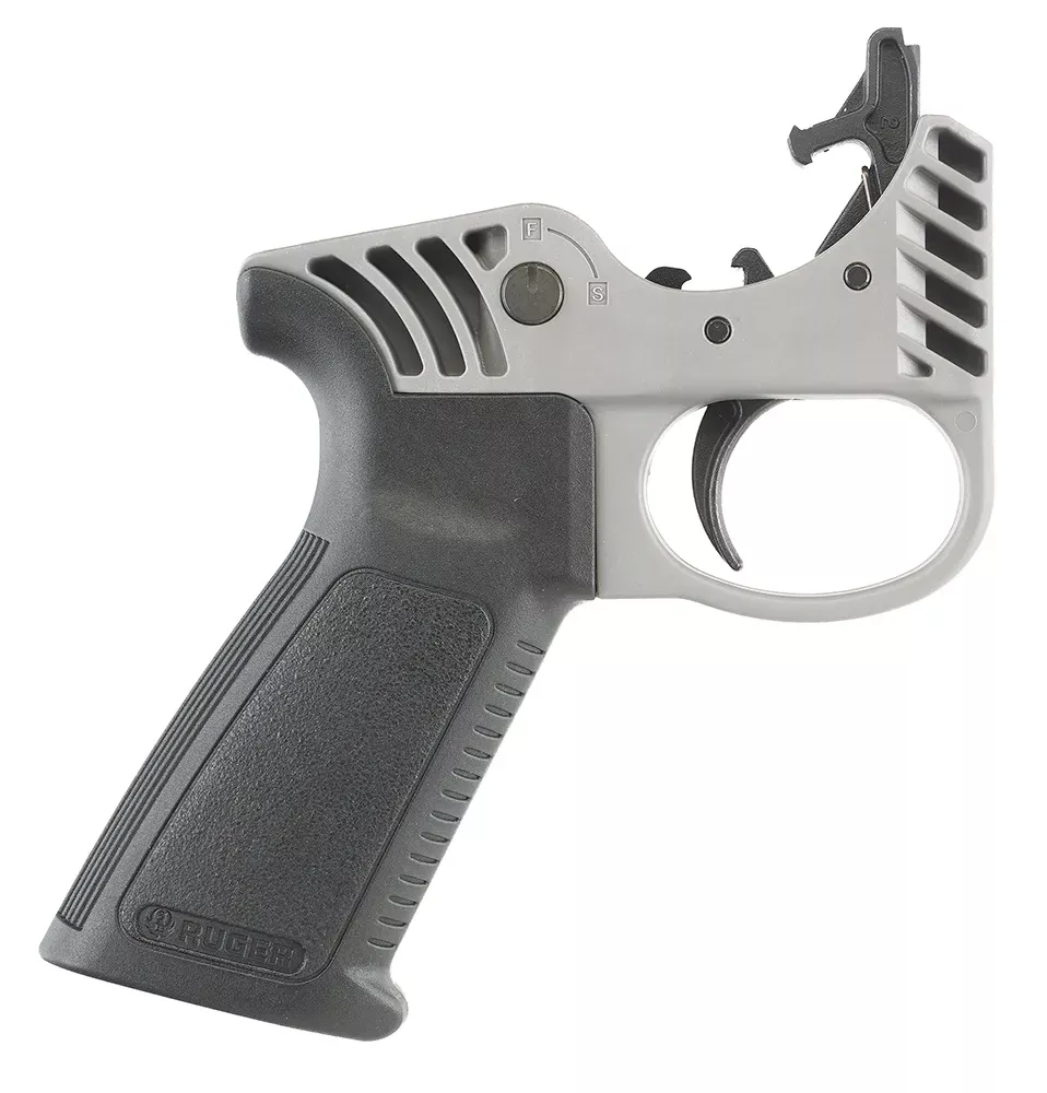 Ruger Elite 452 MSR Trigger Two-Stage Curved Trigger with 4.50 lbs Draw Weight & Black/Silver Finish for Ruger AR-556/SR-556/SR-762