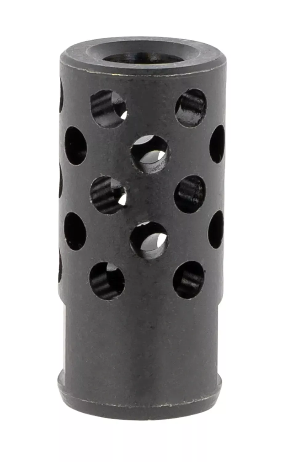 Ruger Radial Ported Muzzle Brake Black Oxide Steel with 1/2″-28 tpi Threads, 1.75″ OAL & .8″ Diameter for 35 Cal