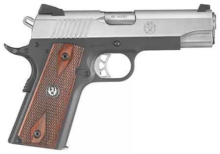 Ruger SR1911 Lightweight Commander .45ACP 4.25″ 7+1 Black Anodized Frame Stainless Slide 6711