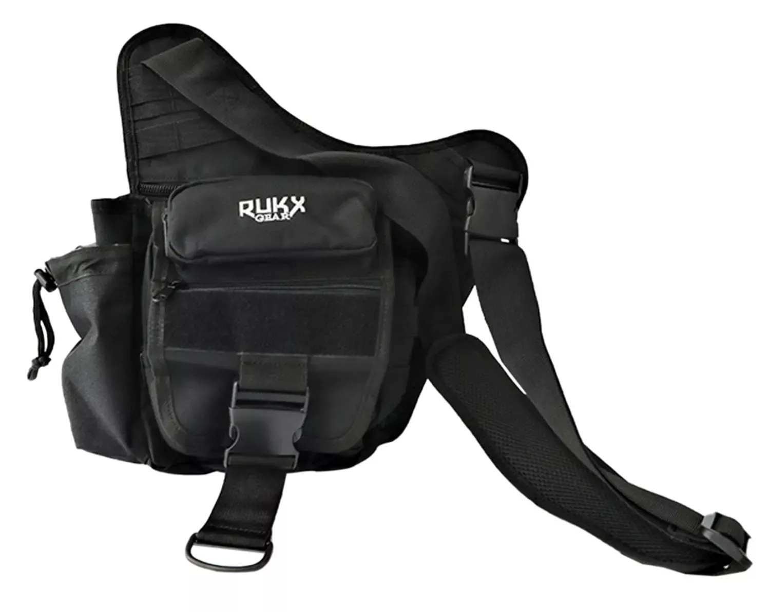 Rukx Gear Sling BagWater Resistant Black 600D Polyester