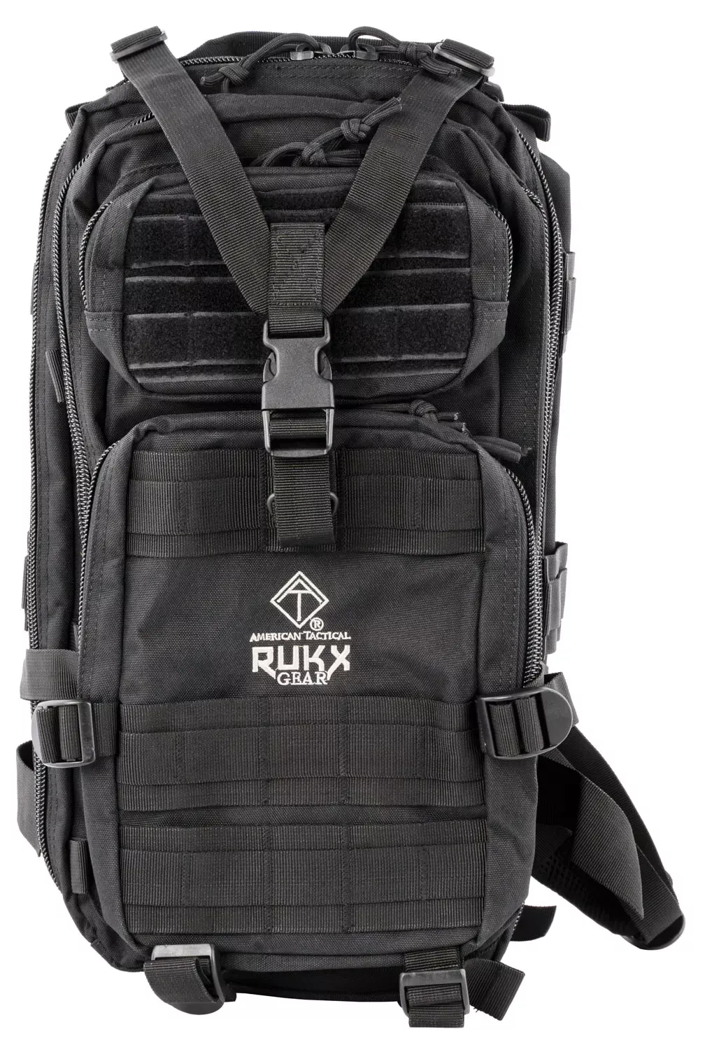 Rukx Gear Tactical 1 Day Water Resistant Black 600D Polyester