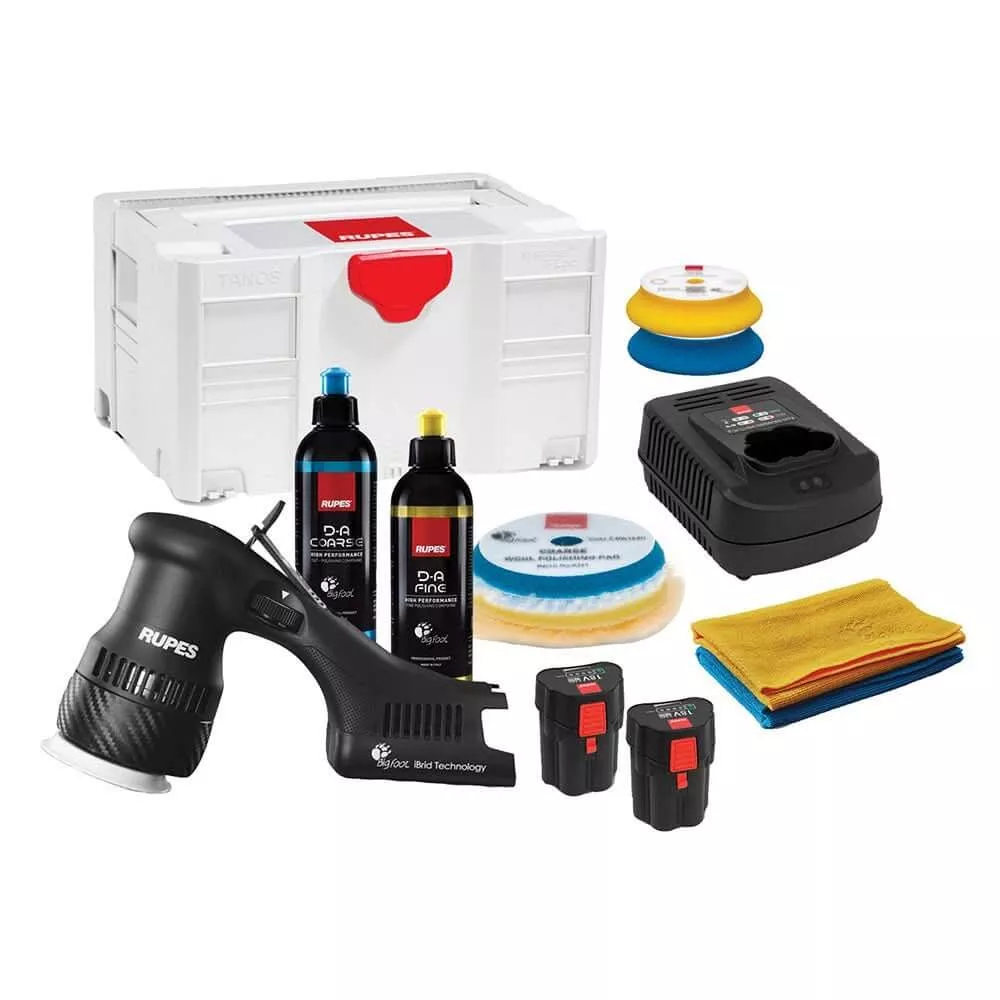 RUPES Bigfoot HLR75 Mini iBrid Polisher Kit Beta for Precise Curved Surface Polishing – HLR75/BETA