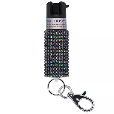 SABRE Pepper Spray With Jeweled Design And Snap Clip