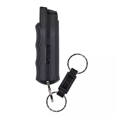 SABRE Pepper Spray With Quick Release Key Ring Black
