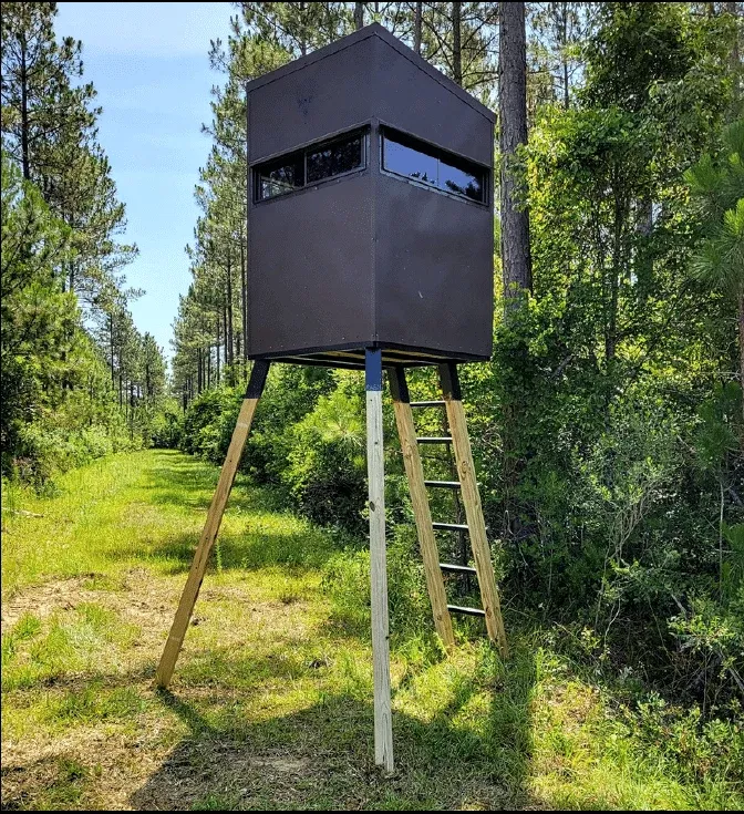 Sad Daddy 4×4 Gun/Crossbow Blind | With Elevation Kit & Steel Skid Frame | Hunting Box Blind