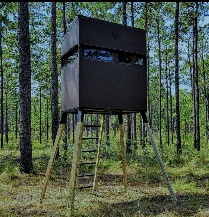 Sad Daddy 4×6 Gun/Crossbow Blind | With Elevation Kit & Steel Skid Frame | Hunting Box Blind