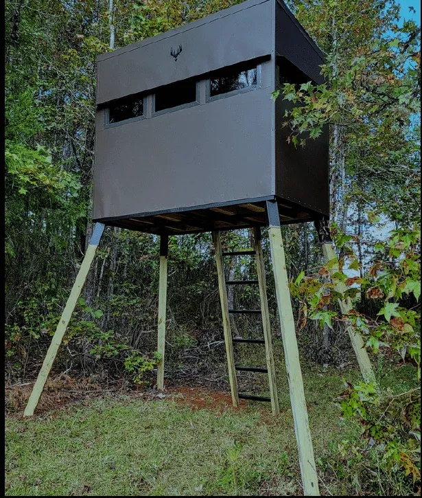 Sad Daddy 4×8 Gun/Crossbow Blind | With Elevation Kit & Steel Skid Frame | Hunting Box Blind