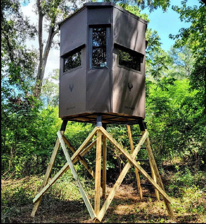 Sad Daddy 6×6 Cage Bow Blind | With Elevation Kit & Steel Skid Frame | Hunting Box Blind