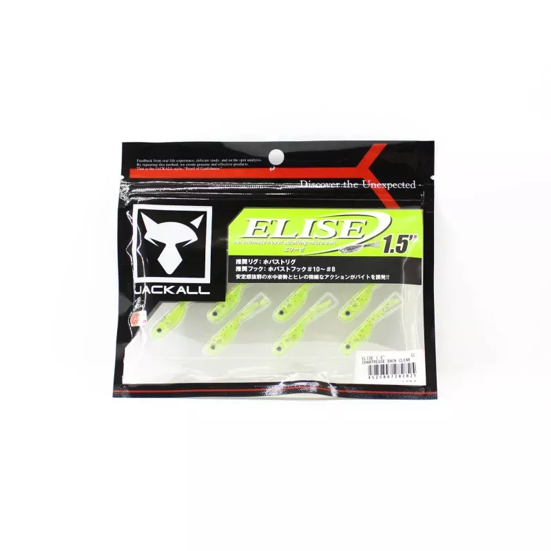 Sale Jackall Soft Lure Elise 1.5 Inch 7/pack Chart Back Clear (2825)