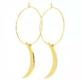 Salty Cali Crescent Moon Hoops - Gold