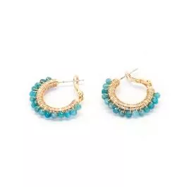 Salty Cali Pismo Mini Hoops-Salty Stones - Aqua