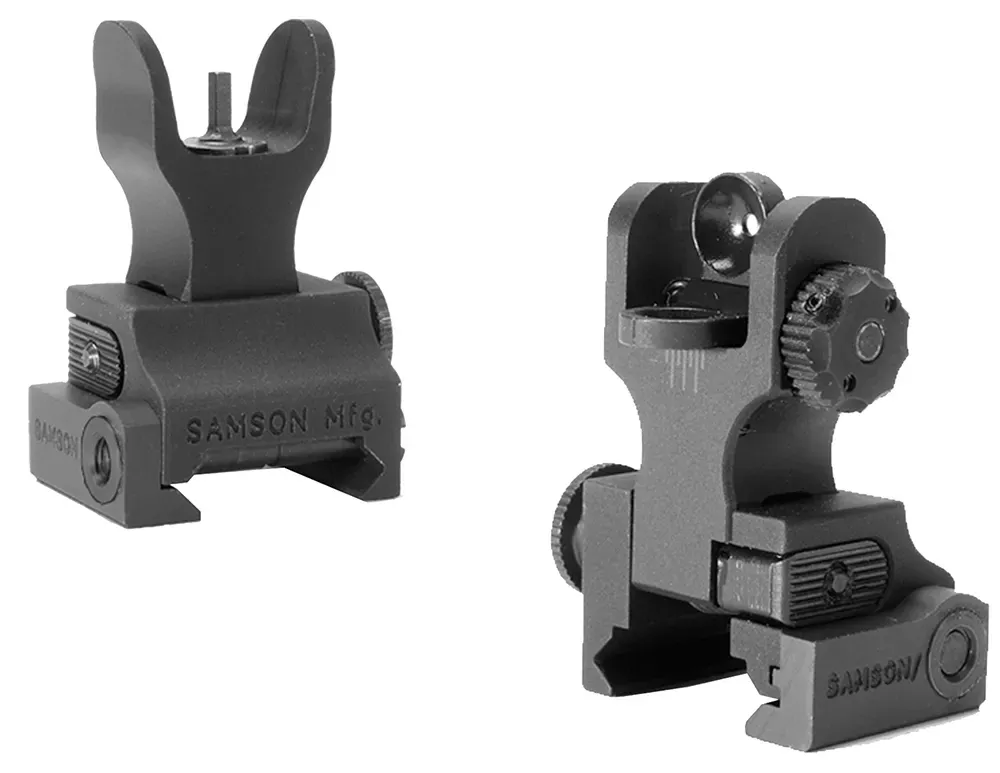 Samson Quick FlipFolding HK Front, A2 Rear Black Anodized for AR-15