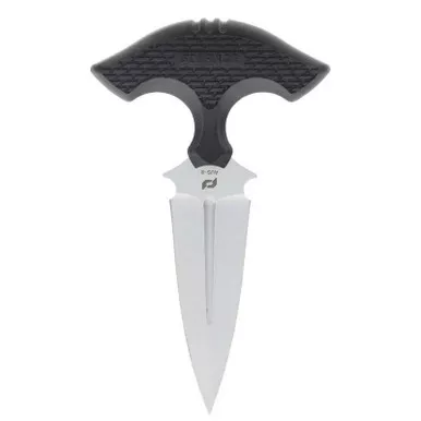 Schrade 1182518 MOE Fixed Double-Edge Dagger Point Knife 3.25" AUS-8 Push Dagger Blade, Black OverMold Handle