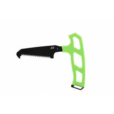Schrade 1184040 Isolate Compact Bone Saw 3.0" SK5 Black Oxide Blade, Green OverMold Handle