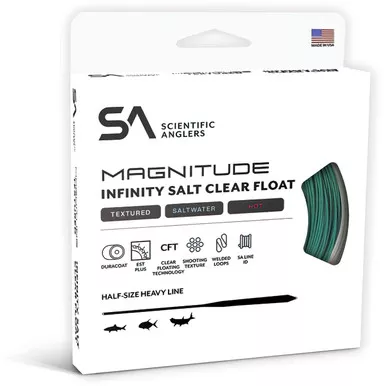 SCIENTIFIC ANGLERS Magnitude Textured Infinity Salt 12ft Clear Float Ti Aqua/Clear Fly Line (1432)