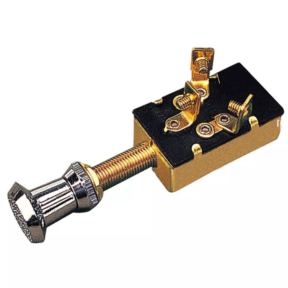 Sea-Dog 3-Position 1-Circuit Push-Pull Switch – Stamped Brass – 420410-1