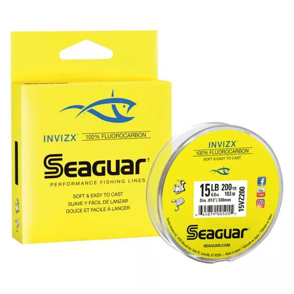 Seaguar InvizX – 10 Lb – Clear Fluorocarbon Line #10VZ200