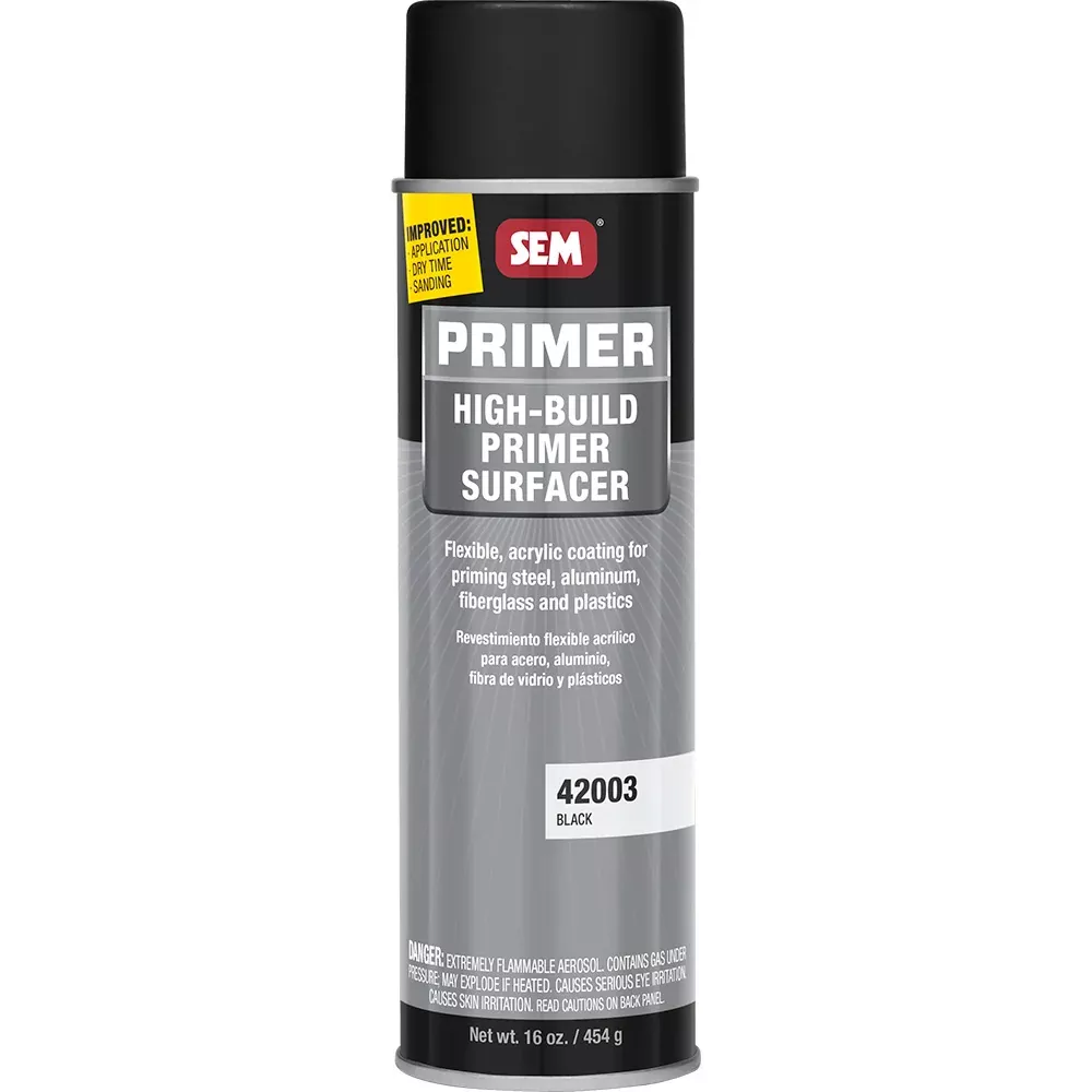 SEM High-Build Primer Surfacer – 20oz Aerosol Can – Black – 42003